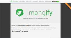 Desktop Screenshot of mongify.com